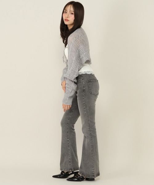カップ付き キャミソール カップ付き総レースキャミ　605967 | Heather | 08