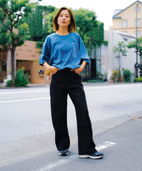 「RVCA」 半袖Tシャツ LARGE ブルー系その他 メンズ_画像2