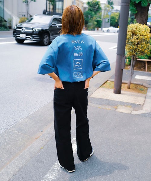 「RVCA」 半袖Tシャツ LARGE ブルー系その他 メンズ_画像3