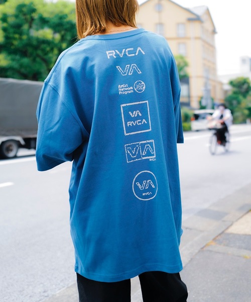 「RVCA」 半袖Tシャツ LARGE ブルー系その他 メンズ_画像6