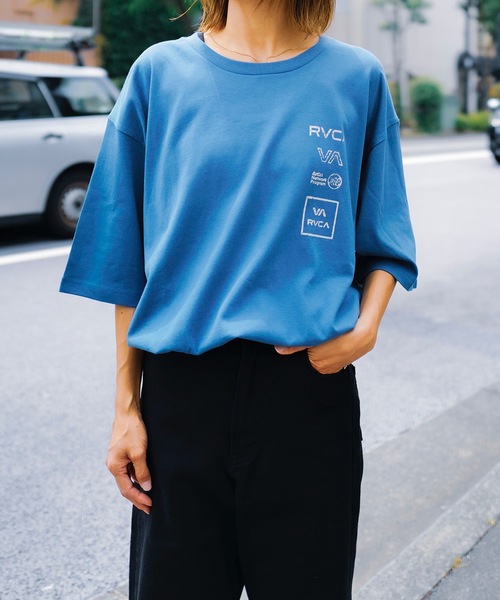 「RVCA」 半袖Tシャツ LARGE ブルー系その他 メンズ_画像7