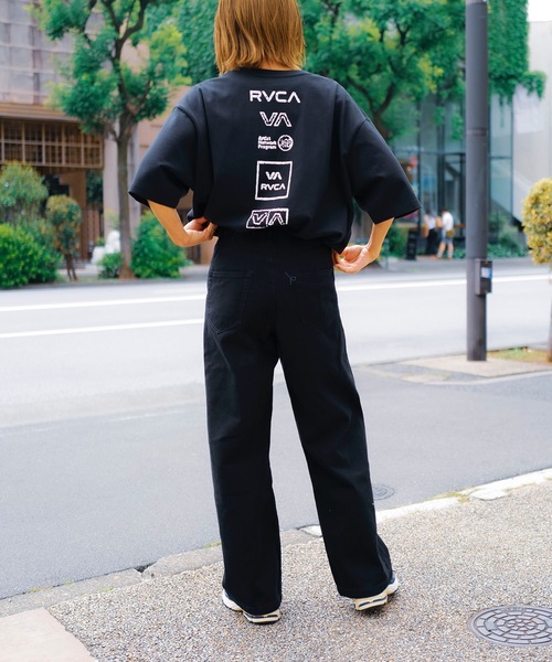 「RVCA」 半袖Tシャツ LARGE ブルー系その他 メンズ_画像9