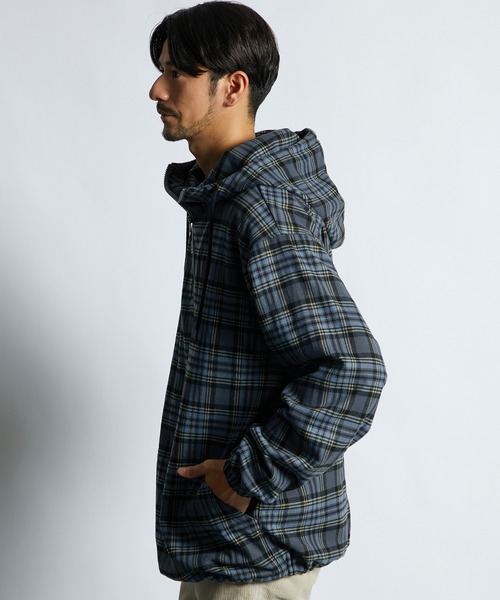 LANVIN en Bleu シャツ チェックシャツパーカー フードシャツ シャツ