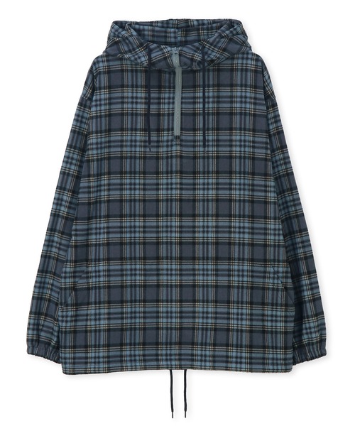 LANVIN en Bleu シャツ チェックシャツパーカー フードシャツ シャツ