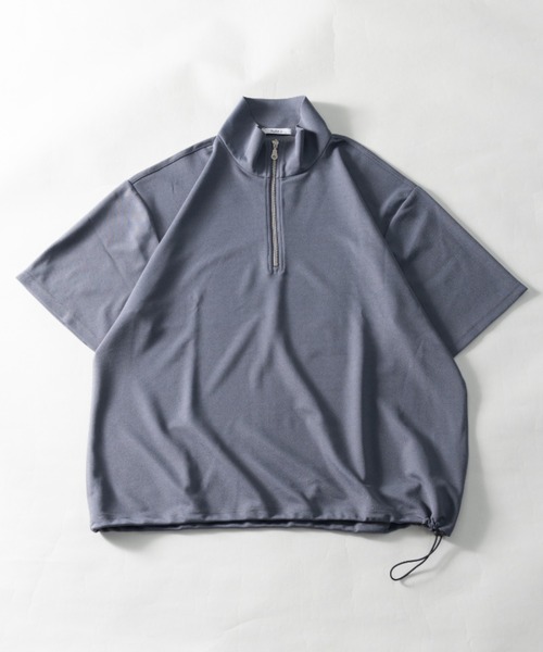 「NYLAUS」 半袖Tシャツ M チャコール メンズ_画像4