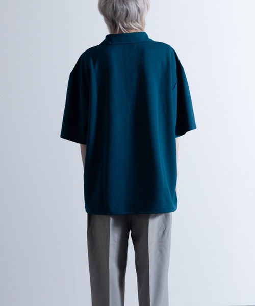 「NYLAUS」 半袖Tシャツ M チャコール メンズ_画像9