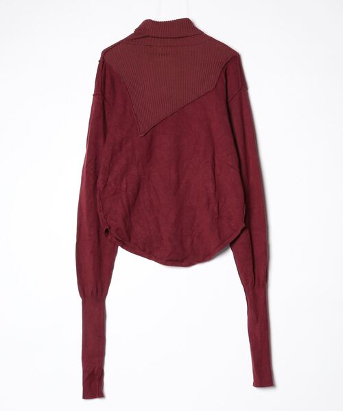 「PAMEO POSE」 タートルネックニット FREE ボルドー レディース_画像2