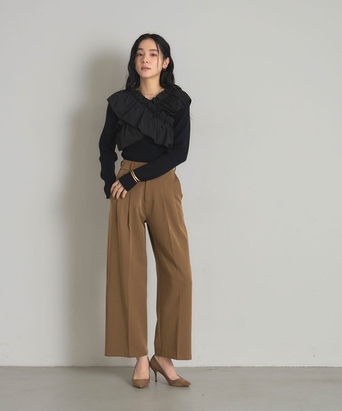 &. NOSTALGIA（ノスタルジア） ニット セーター クロスフリルニット