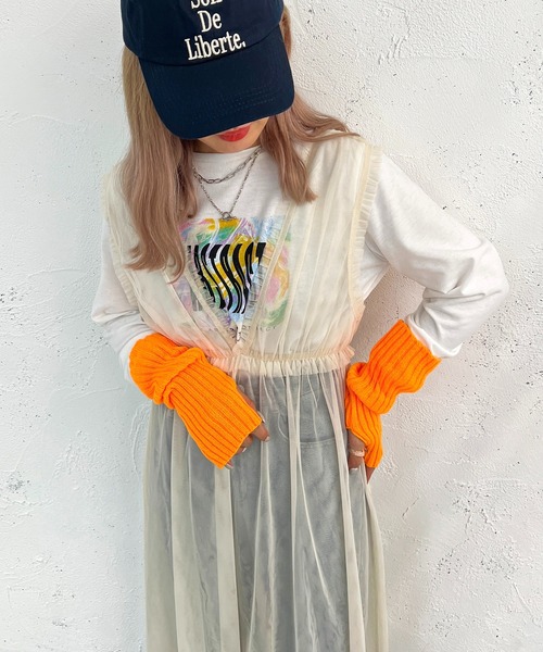 「apres jour mignon」 ノースリーブワンピース X-LARGE ブラック レディース_画像2