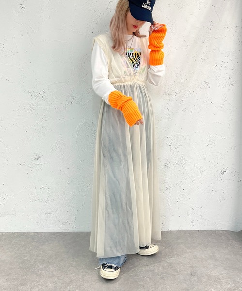 「apres jour mignon」 ノースリーブワンピース X-LARGE ブラック レディース_画像7