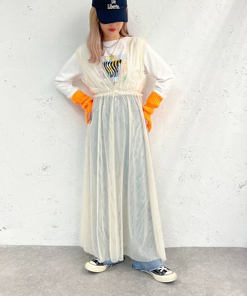 「apres jour mignon」 ノースリーブワンピース X-LARGE ブラック レディース_画像8