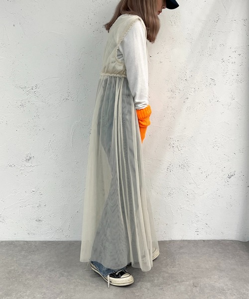 「apres jour mignon」 ノースリーブワンピース X-LARGE ブラック レディース_画像9