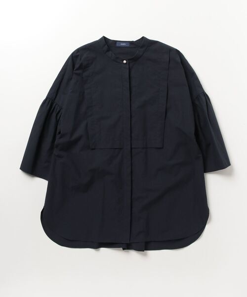 「SHIPS」 半袖ブラウス ONE SIZE ネイビー レディースの画像