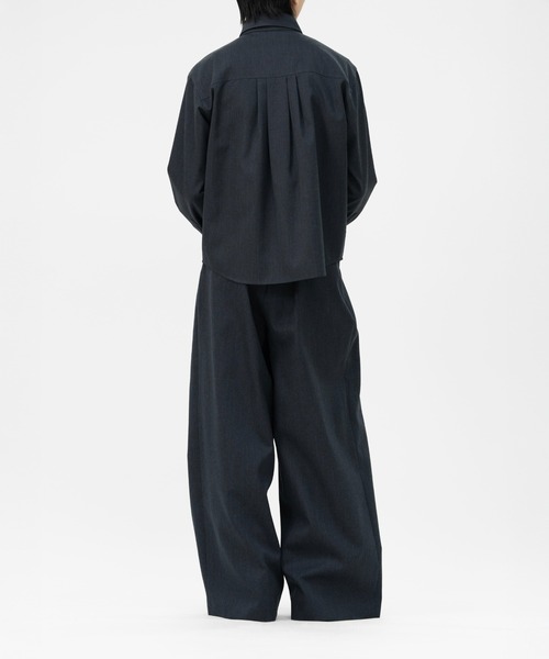 LAPIIS スラックス HEAVY WOOL GABARDINE OVER WIDE TUCK TROUSERS