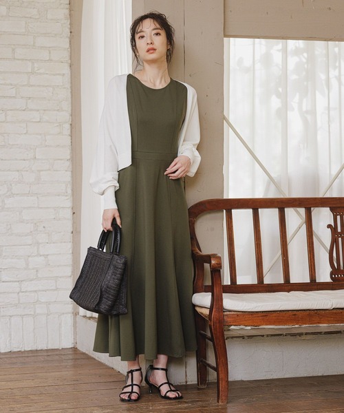 「Andemiu」 ニットカーディガン FREE グレー レディース_画像3