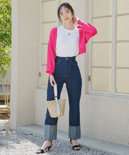 「Andemiu」 ニットカーディガン FREE グレー レディース_画像6