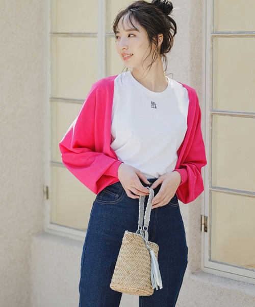 「Andemiu」 ニットカーディガン FREE グレー レディース_画像7