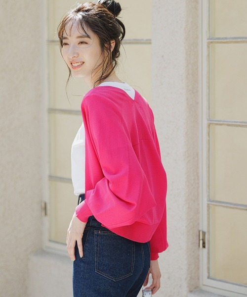 「Andemiu」 ニットカーディガン FREE グレー レディース_画像8