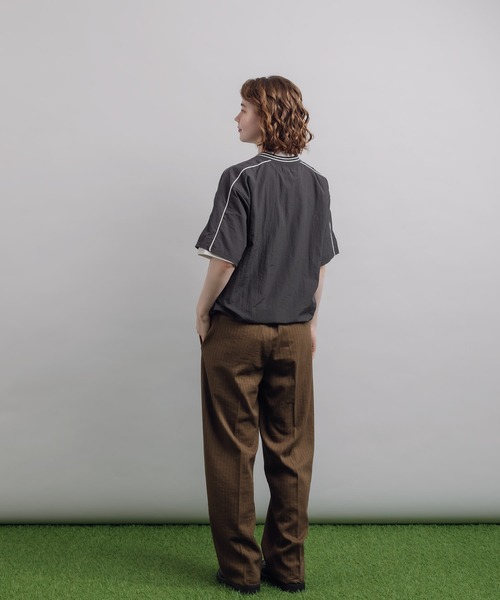 「MUHET」 半袖ブラウス MEDIUM チャコールグレー レディース_画像3
