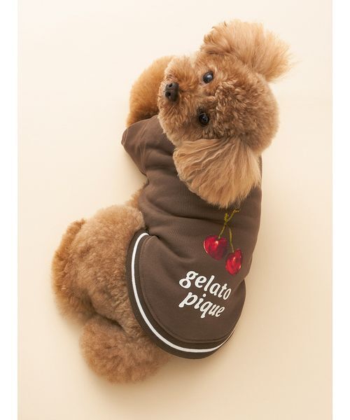 ピンキー様☆犬服✩.*˚ gelato pique（ジェラートピケ） 犬 服 「CAT＆DOG」チェリー柄裏毛