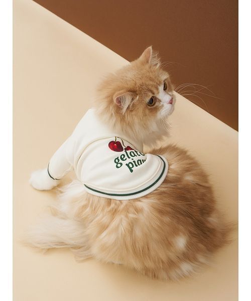 gelato pique（ジェラートピケ） 犬 服 「CAT＆DOG」チェリー柄裏毛