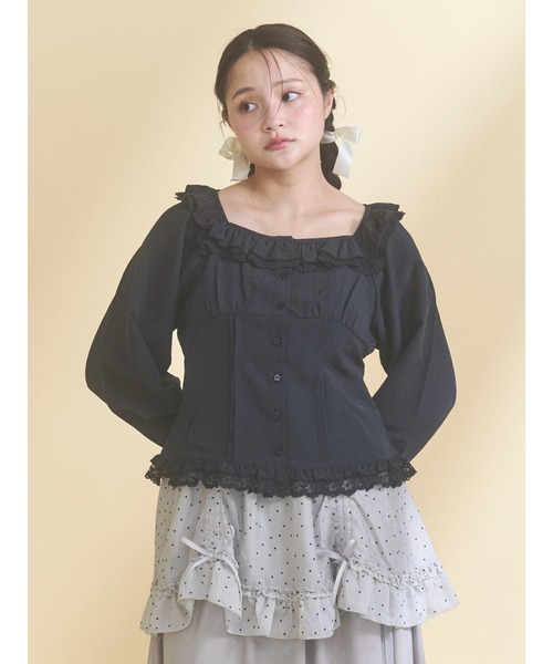 merry jenny（メリージェニー） ブラウス シャツ sugar square blouse
