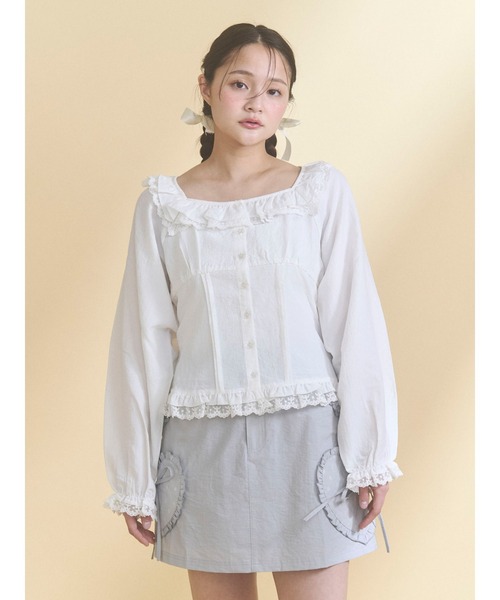 merry jenny（メリージェニー） ブラウス シャツ sugar square blouse