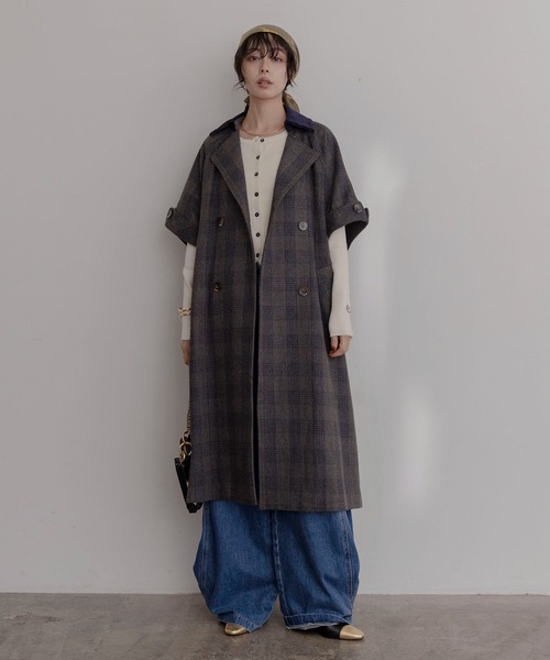 Eimee Law ロングコート フリーサイズ Eimee Law（エイミーロウ） トレンチコート コート ハーフスリーブ
