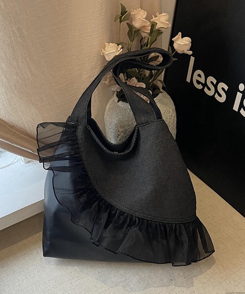 TONE SELECT GOODS トートバッグ Liaa/デニム フリル トートバッグ
