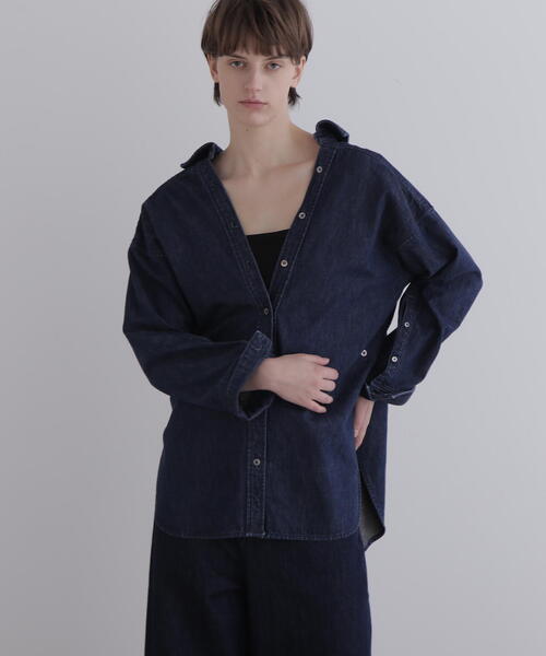 LE PHIL（ル フィル） ブラウス シャツ オーバーサイズデニムブラウス