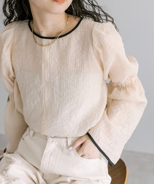 「mystic」 長袖ブラウス FREE ベージュ レディース_画像4