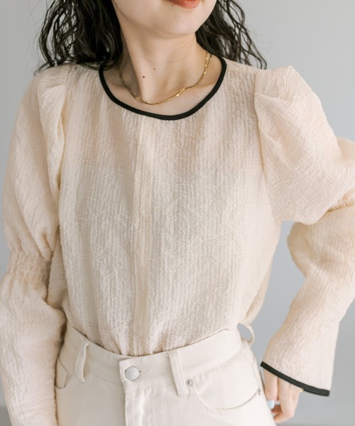 「mystic」 長袖ブラウス FREE ベージュ レディース_画像6