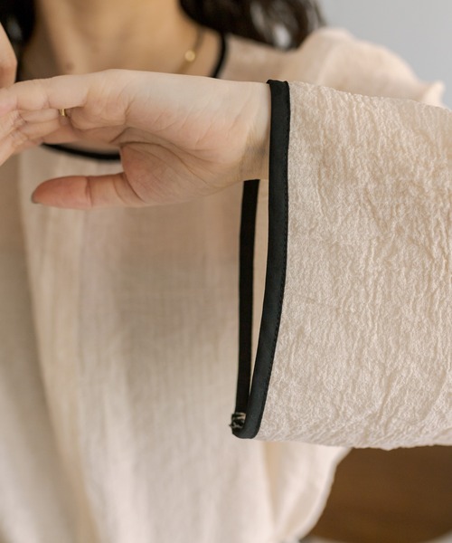 「mystic」 長袖ブラウス FREE ベージュ レディース_画像7