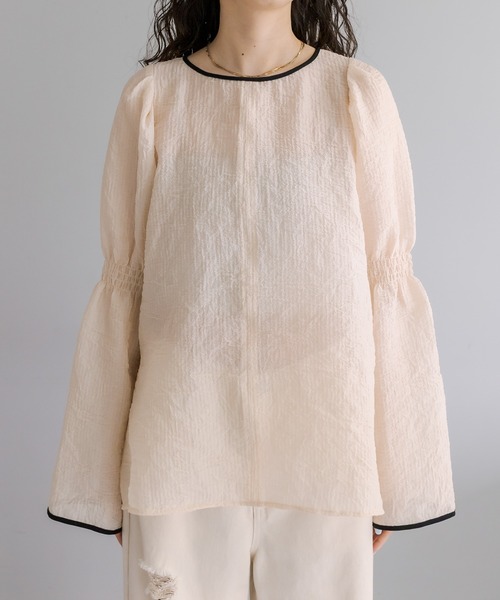 「mystic」 長袖ブラウス FREE ベージュ レディース_画像8