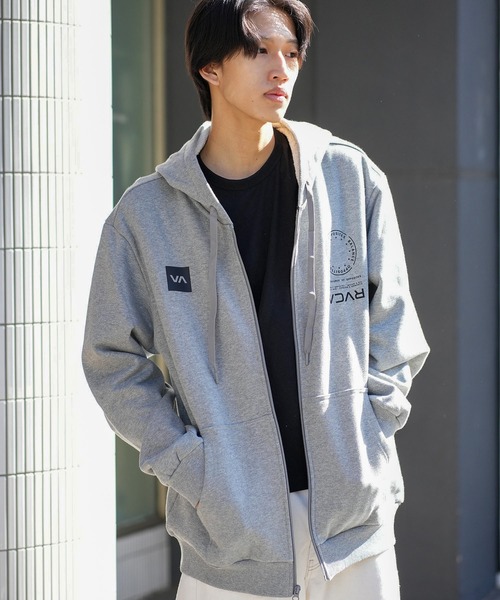RVCA（ルーカ） ジップアップパーカー X-LARGE グレー メンズ