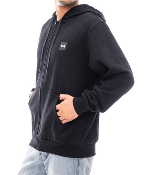 「RVCA」 ジップアップパーカー X-LARGE グレー メンズ_画像6