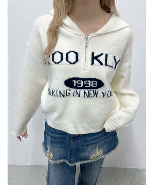 ニット セーター ハーフジップセーラーニット レディース | PHILLY | 03