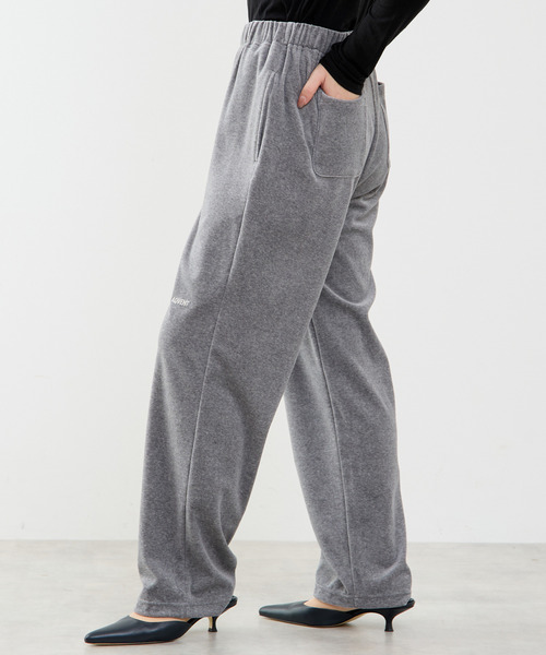 パンツ 「A_/エース」カットベロアパンツ レディースの画像