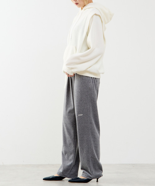 パンツ 「A_/エース」カットベロアパンツ レディースの画像