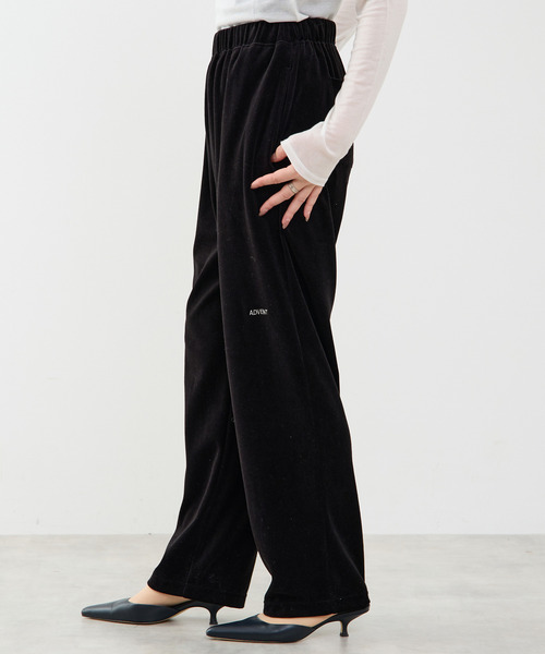 パンツ 「A_/エース」カットベロアパンツ レディースの画像