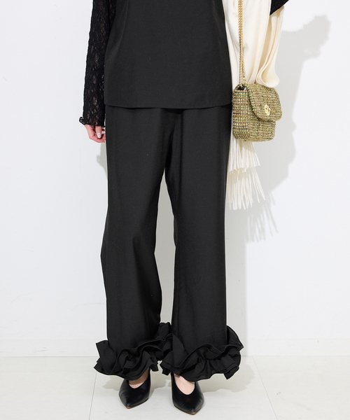 【NEW】スローブ イエナ（SLOBE IENA）/habi フリルパンツ SLOBE IENA（スローブイエナ） パンツ habi フリルパンツ レディース