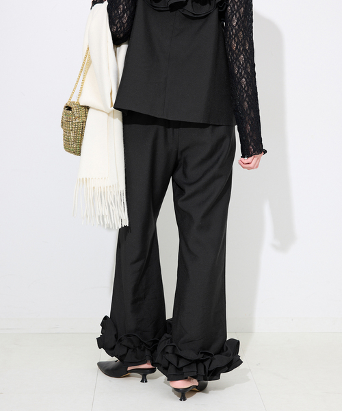 SLOBE IENA（スローブイエナ） パンツ habi フリルパンツ レディース