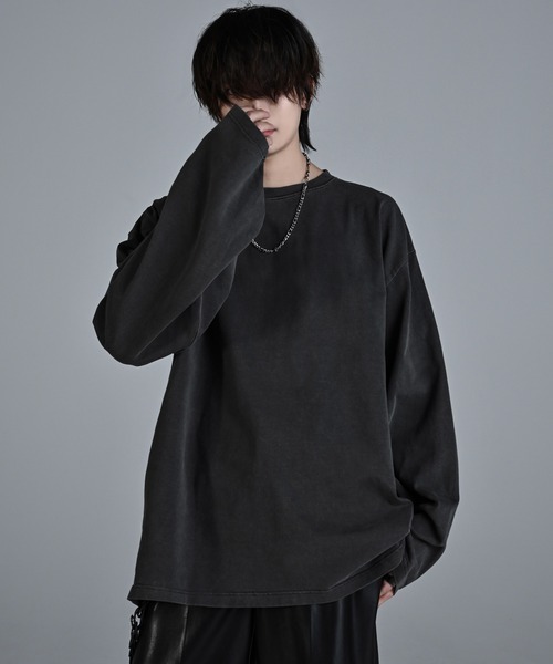 ADRER（アドラー） 長袖Tシャツ - ホワイト×ブラック メンズ