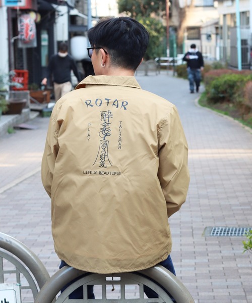 「ROTAR」 コーチジャケット LARGE ブラック メンズ_画像8