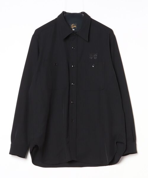 needles ニードルズ トップス S ブラック メンズ Needles（ニードルス） 長袖シャツ S ブラック メンズ : ZOZOTOWN