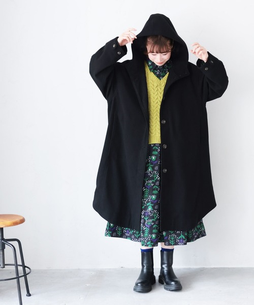 soulberry（ソウルベリー） ノーカラーコート コート 私のフードな