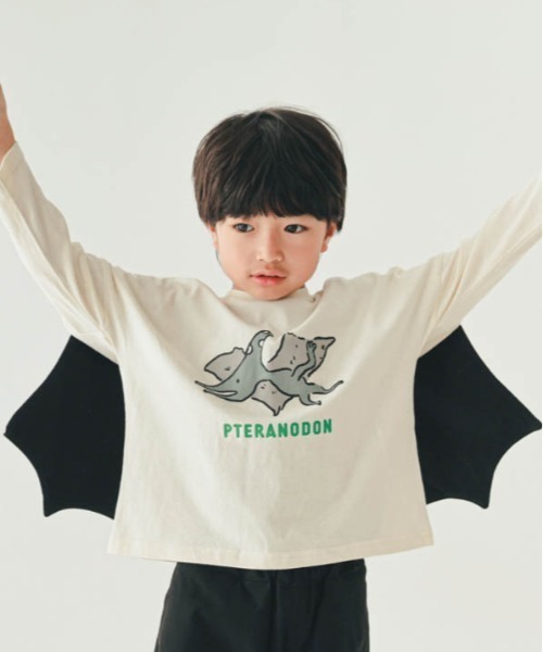 nicohrat（ニコフラート） tシャツ プテラノドンロングTシャツ キッズ 