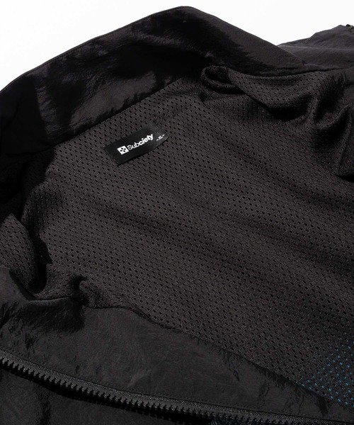 「Subciety」 ナイロンブルゾン MEDIUM ブラック×ブルー メンズ_画像3