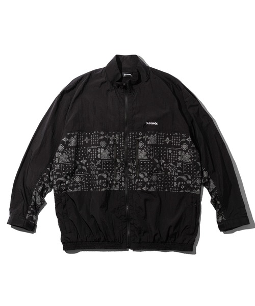 「Subciety」 ナイロンブルゾン MEDIUM ブラック×ブルー メンズ_画像4