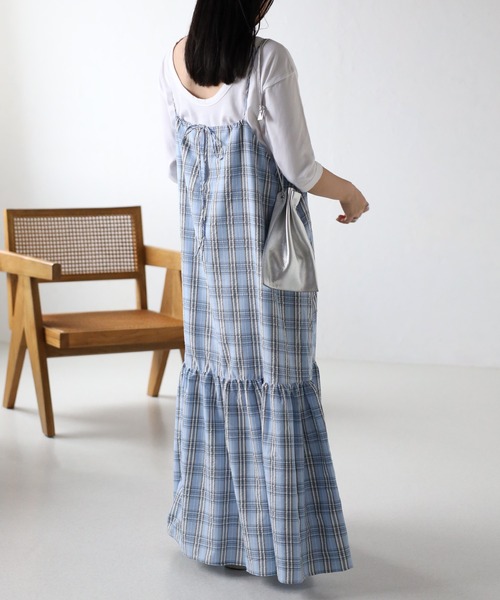 「r.」 キャミソールワンピース FREE ブラック レディース_画像3